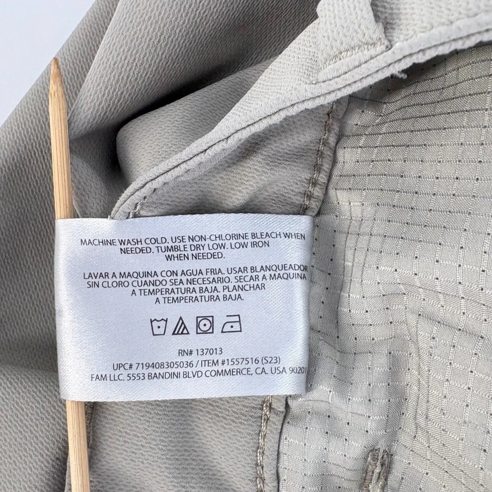 Banana Republic Performance Chino Pants Mens 32x30 Khaki Gray Tech Pocket